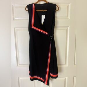 NWT Karen Millen black wrap dress size US 10